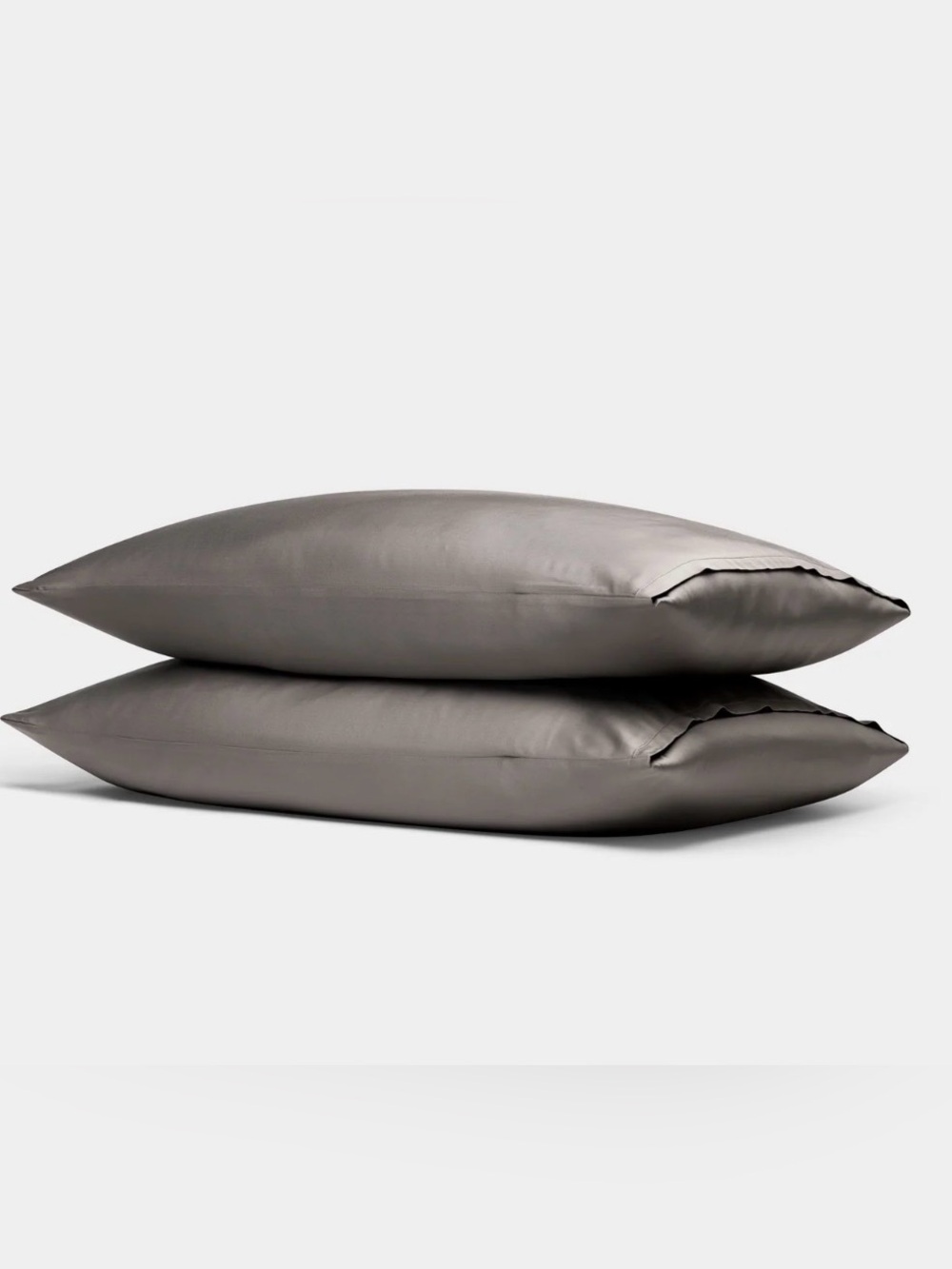 NWT Cozy Earth Set of 2 Standard Size Bamboo Pillow Cases Charcoal Color